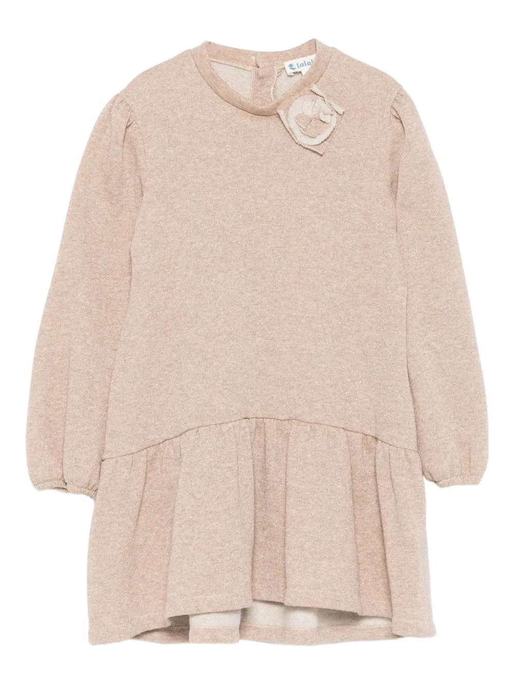 LALALU Gerüschtes Kleid mit Applikation | Braun | Image 1