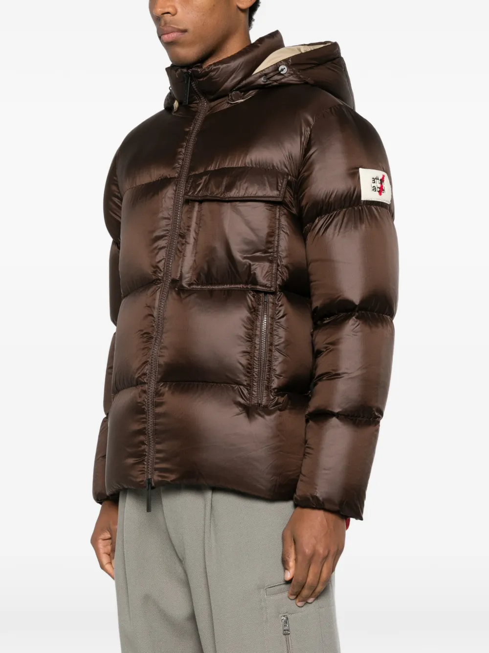 AFTER LABEL Katalla jack met borstzak en capuchon Bruin