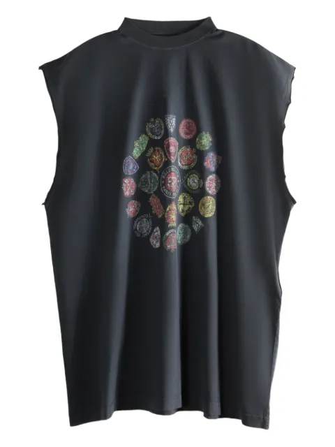Balenciaga graphic sleeveless T-shirt