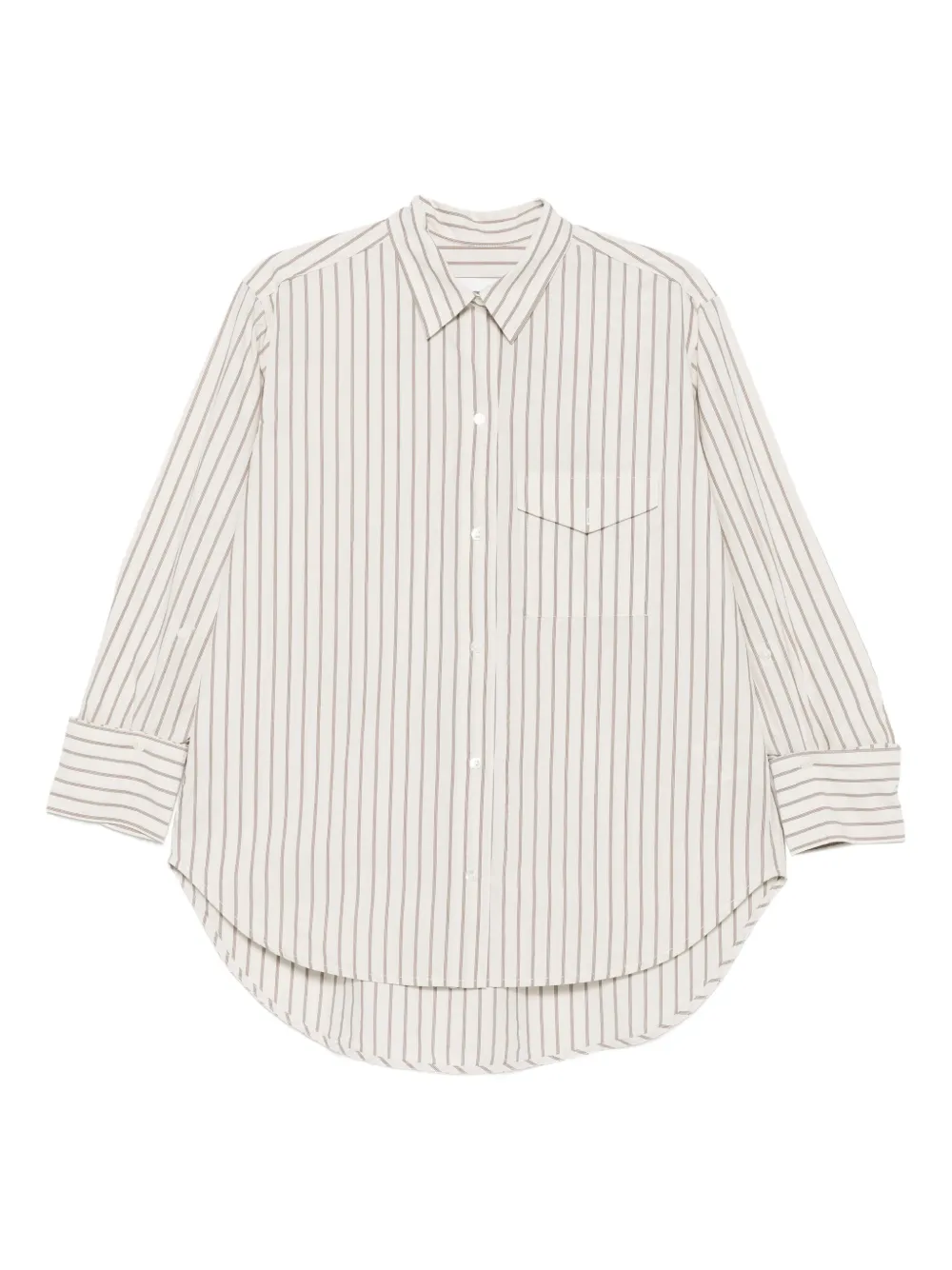 Citizen Of Humanity Shay Striped Pocket Shirt In Neutral