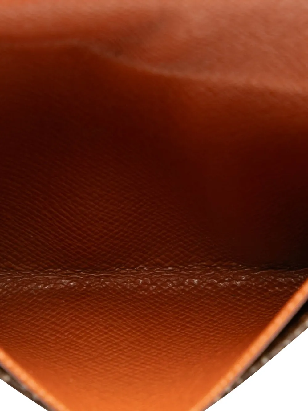Pre-owned Louis Vuitton 1998 Monogram Enveloppe Carte De Visite Card Holder In Brown