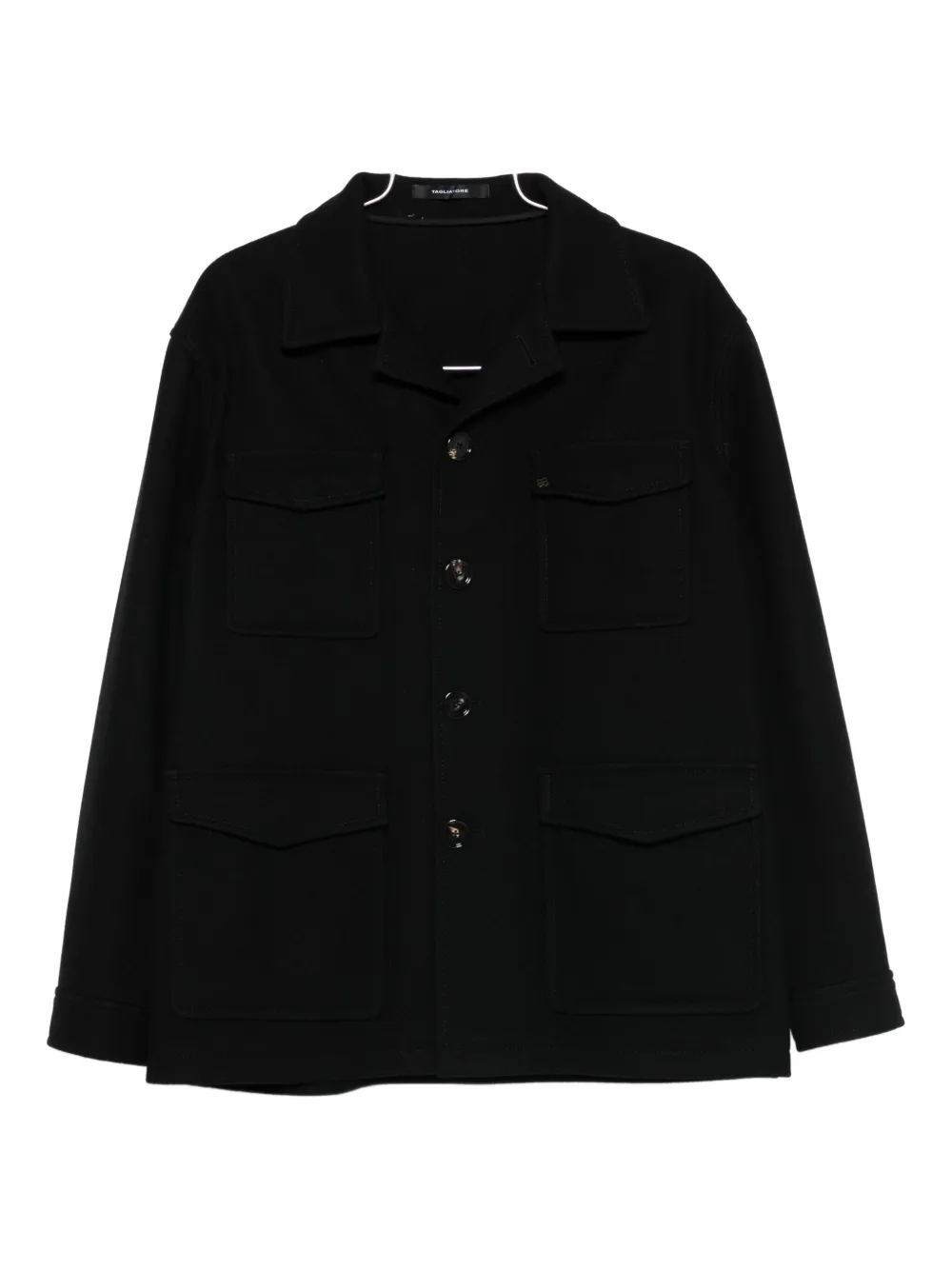 Tagliatore Milton Buttoned Pocket Shirt In Black