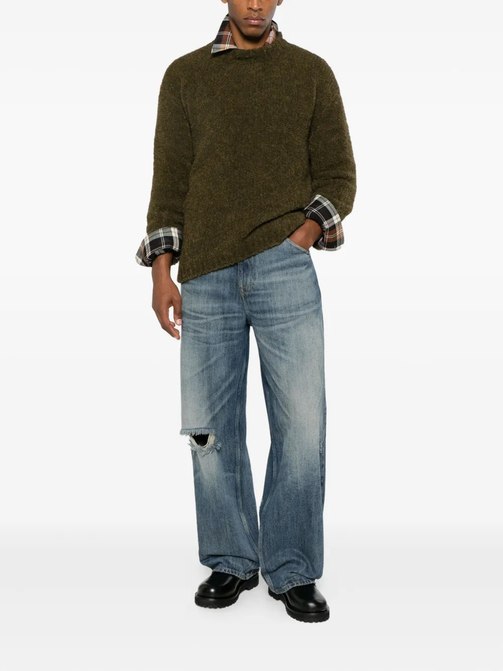 AMARANTO crew-neck sweater - Groen