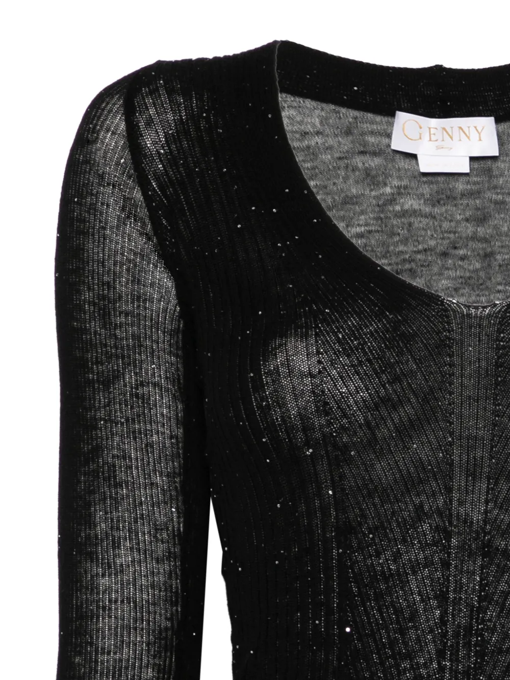 Genny T-shirt met lange mouwen Zwart