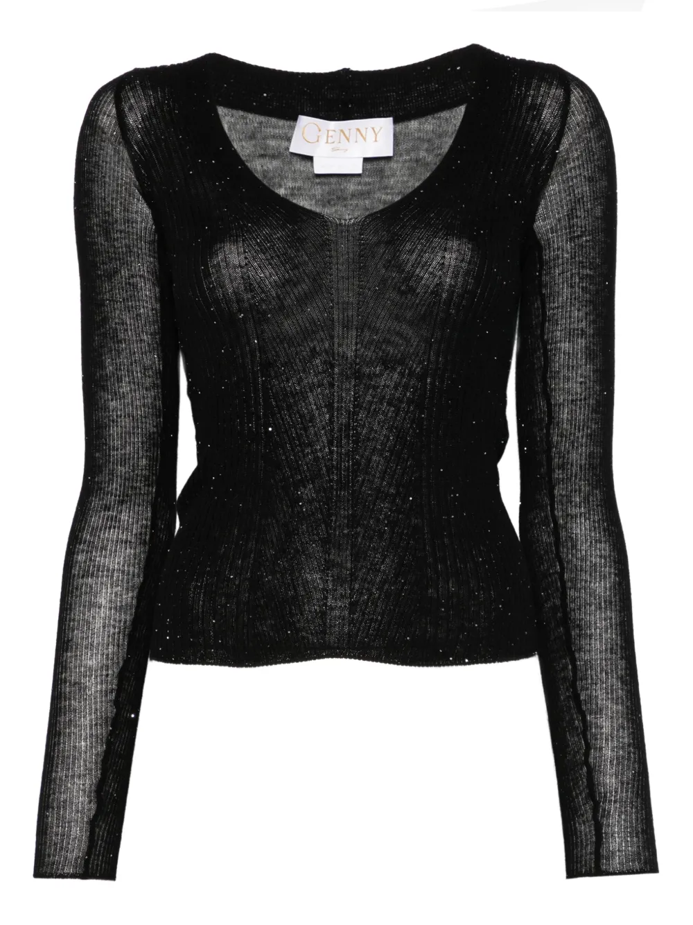 Genny ロングTシャツ - ブラック Genny ロングTシャツ - ブラック