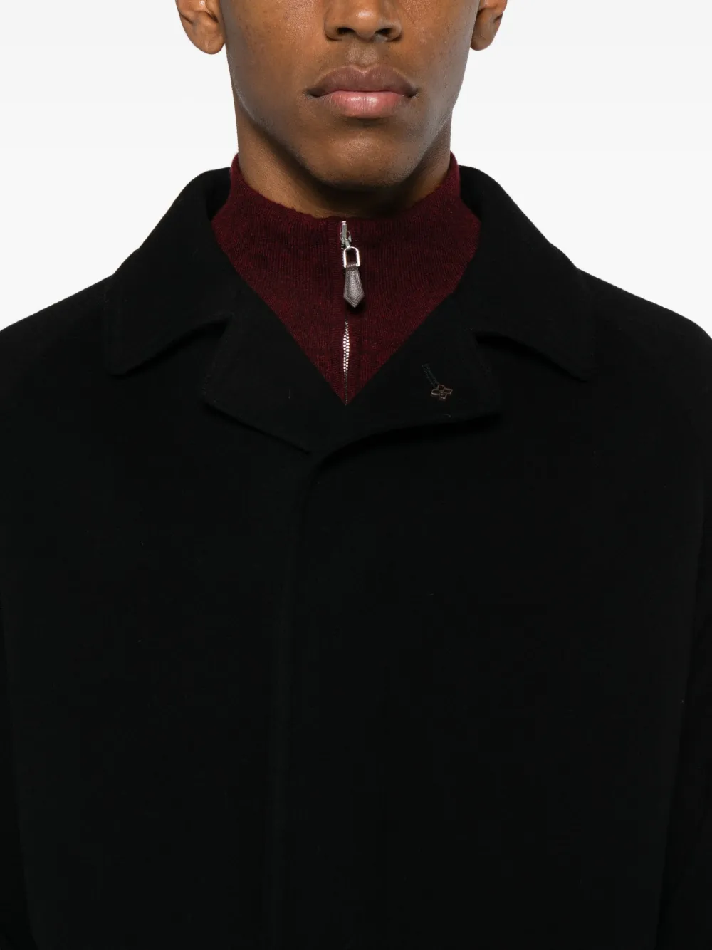 Tagliatore Loyds Raglan Coat In Black