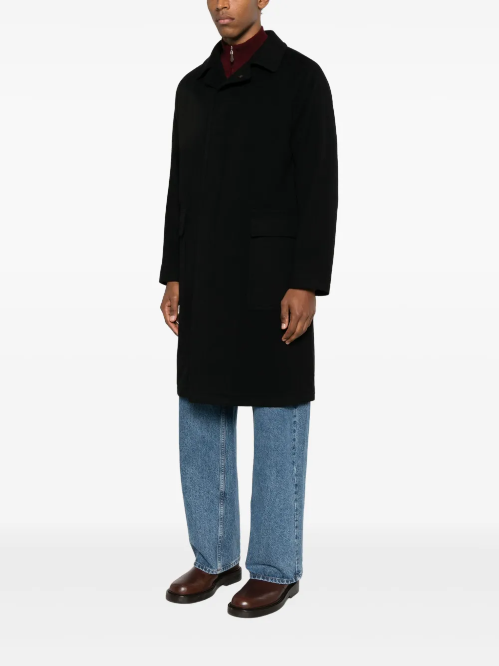 Tagliatore Loyds raglan jas Zwart