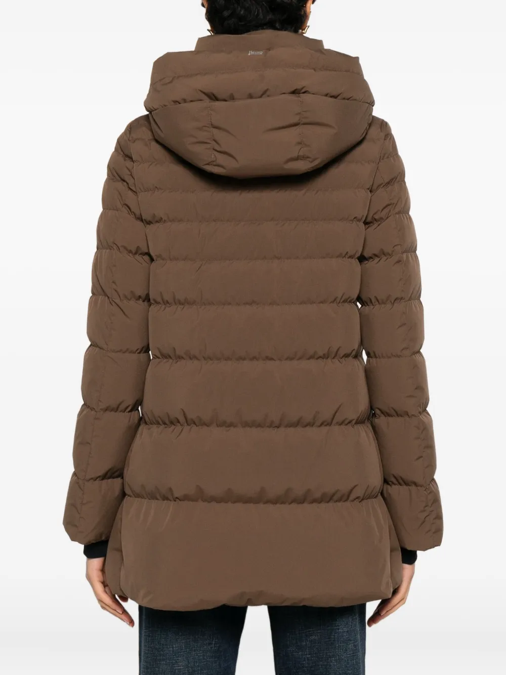 Herno Gevoerd jack met capuchon Bruin