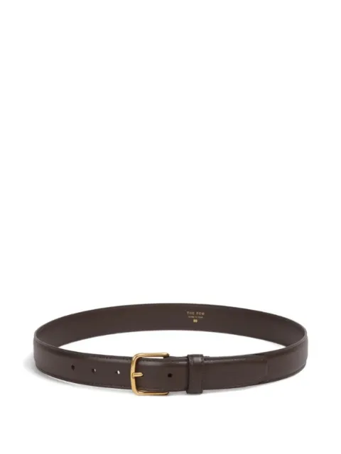 The Row square buckle leather belt