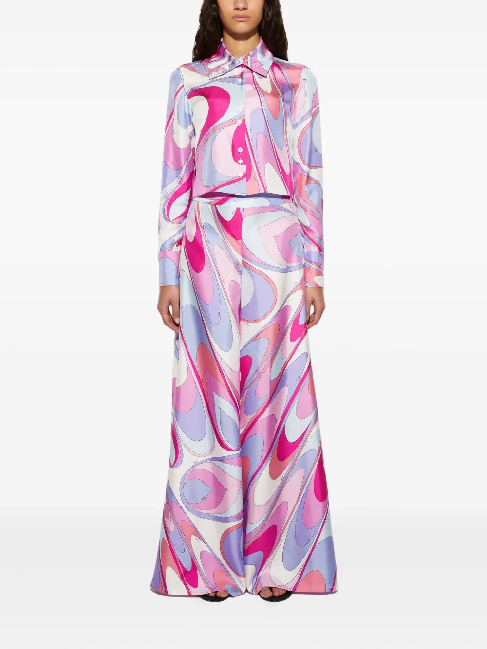 PUCCI Zijden blouse met onde-print - Roze