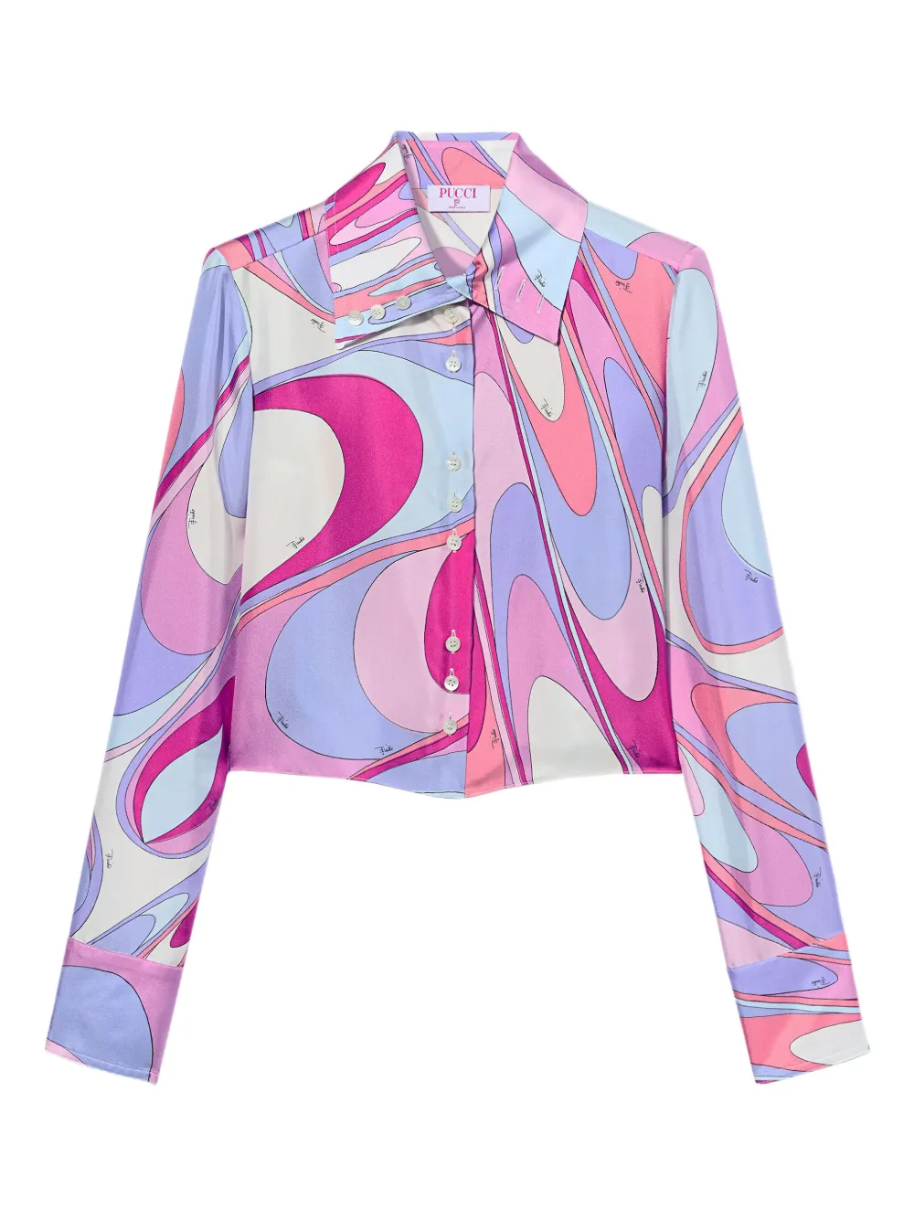 PUCCI camisa de seda con estampado Onde | rosado | Image 1