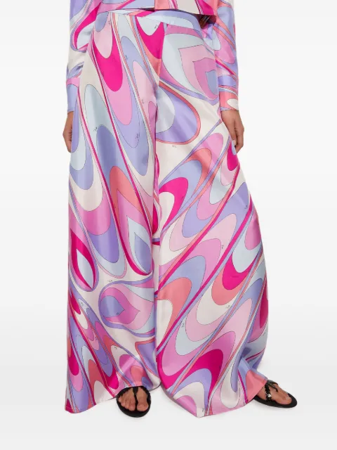 PUCCI onde-print silk-twill trousers