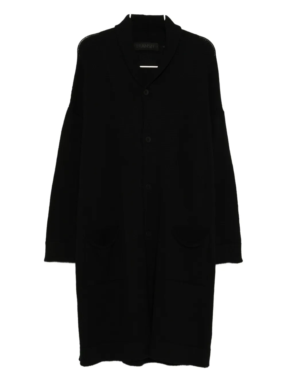 Transit Knitted Coat In Black