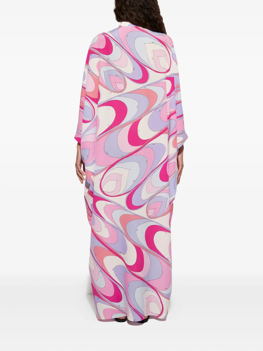 Pucci Onde-print Silk Dress In Multi