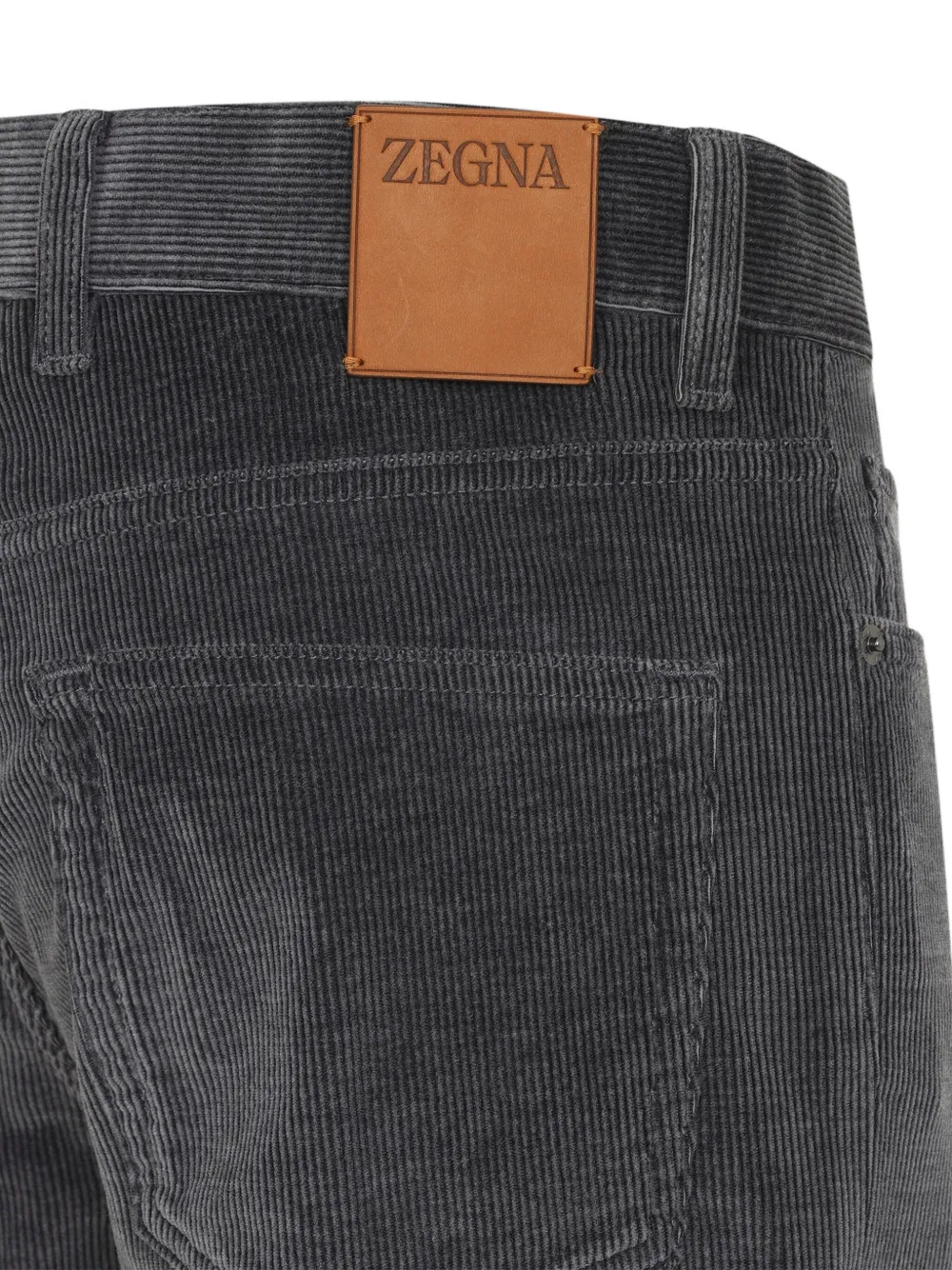 Zegna Ribfluwelen broek Grijs