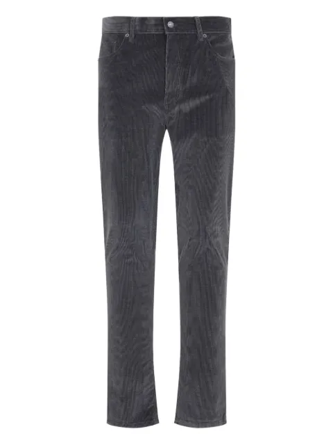 Zegna pantalones de pana con cierre de botón