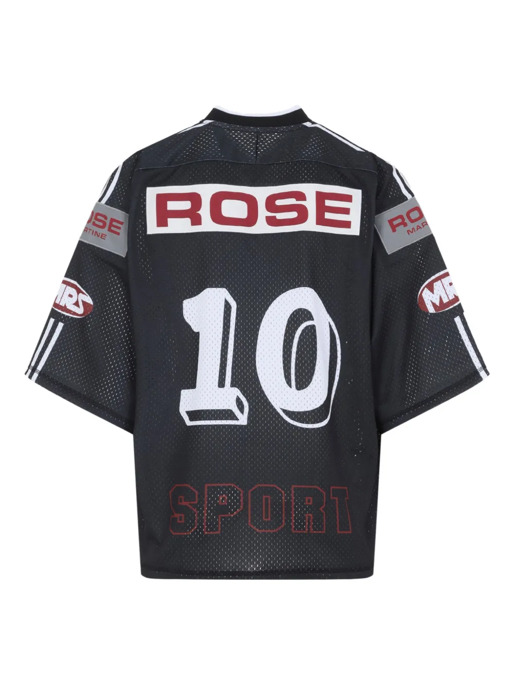 Martine Rose Oversized Hockey T-shirt Graphic Print In Black
