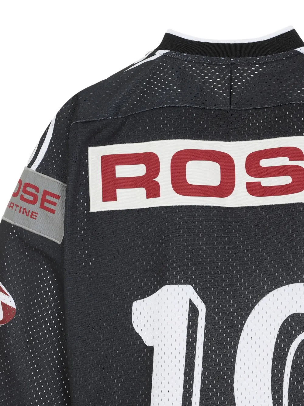 Martine Rose Oversized Hockey T-shirt Graphic Print In Black