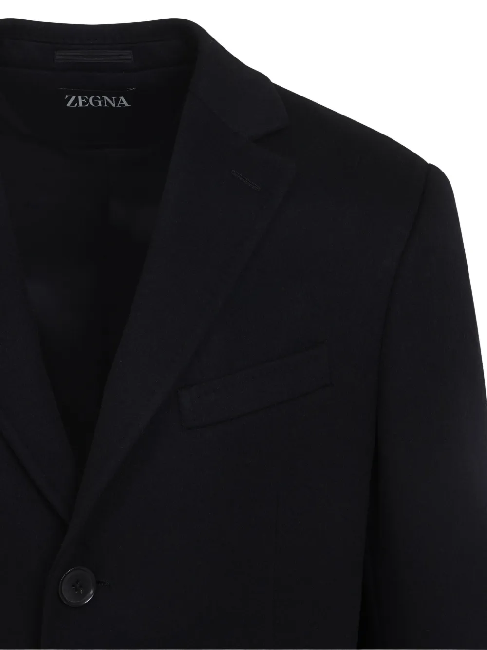 Zegna Jas met enkele rij knopen Zwart