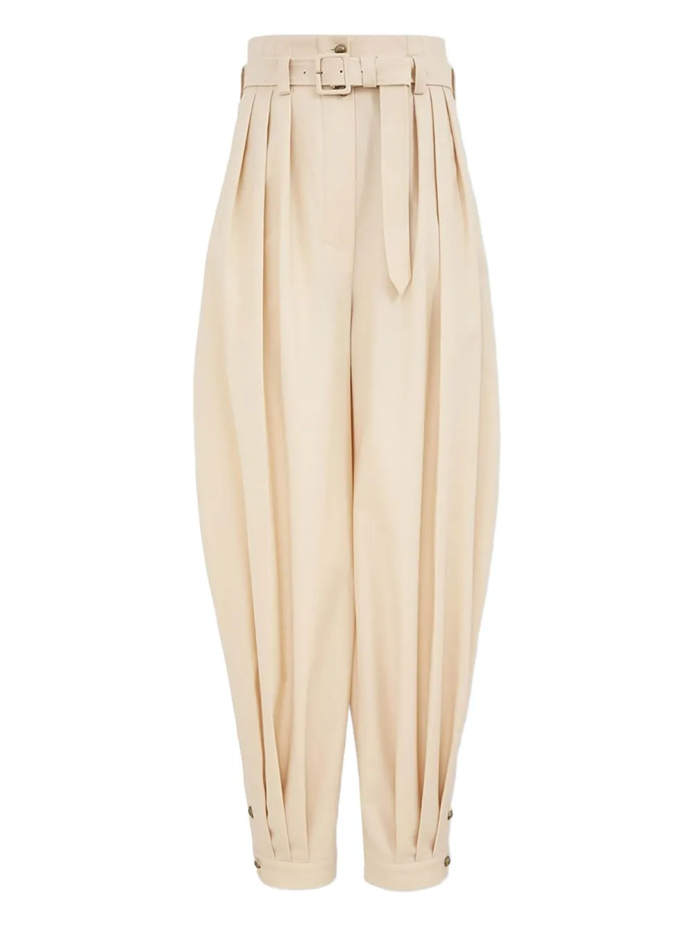 Zimmermann Belted Pleated Pants In Neutral