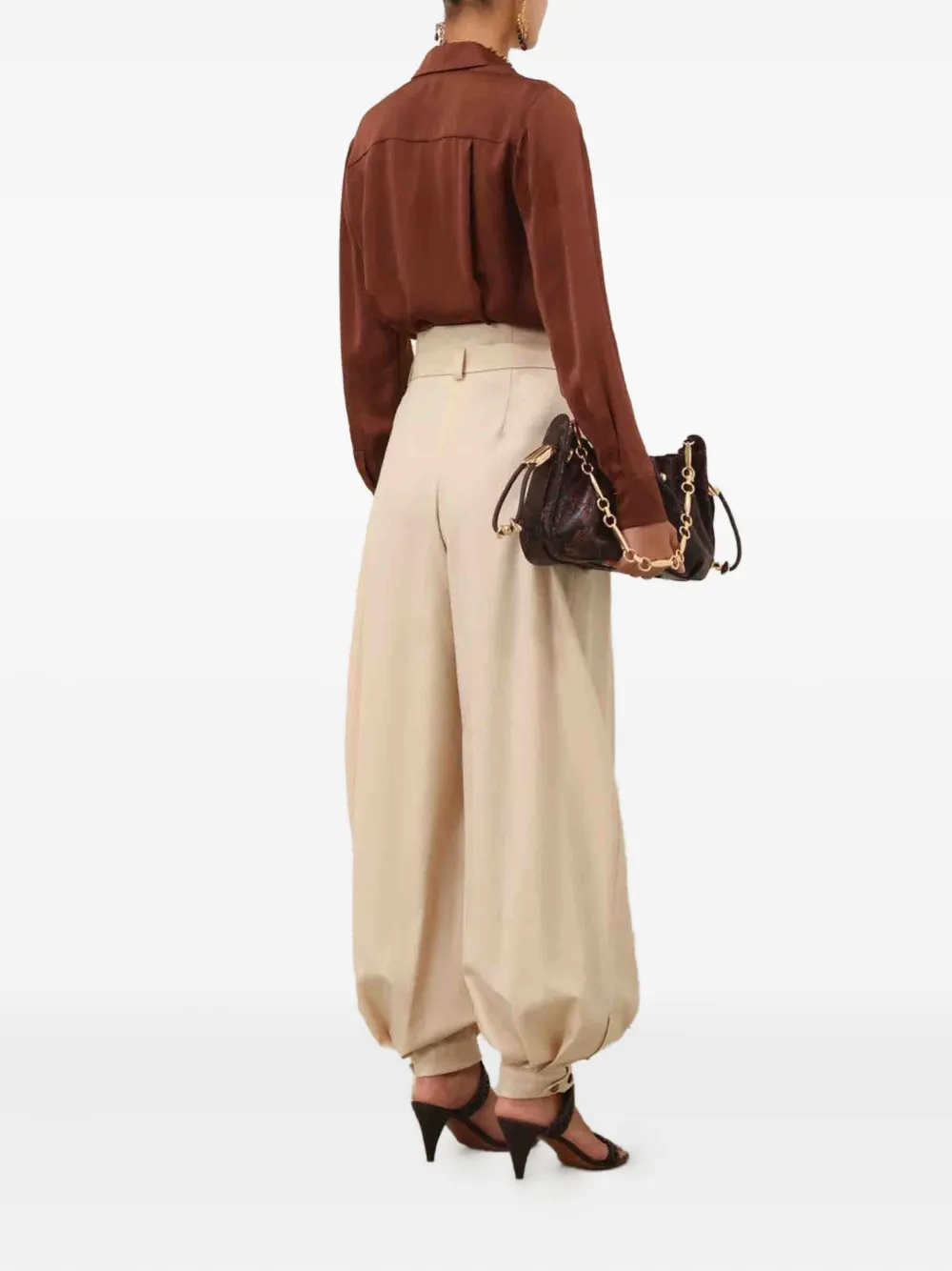 Zimmermann Belted Pleated Pants In Neutral