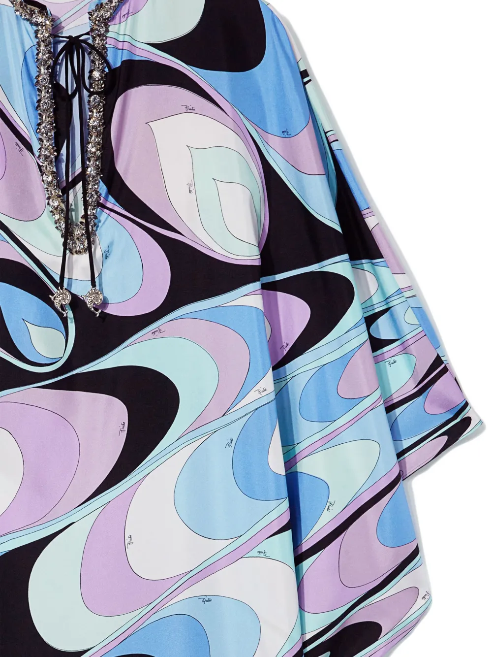 PUCCI Twill jurk met print Blauw
