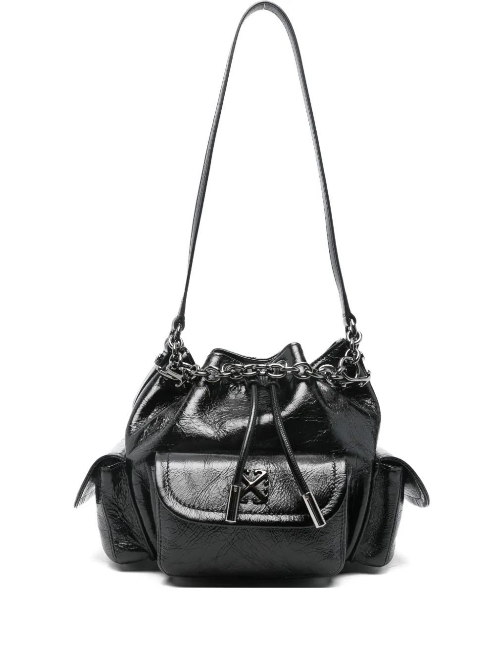 Off-white Dumbo Drawstring Bucket Bag In Black