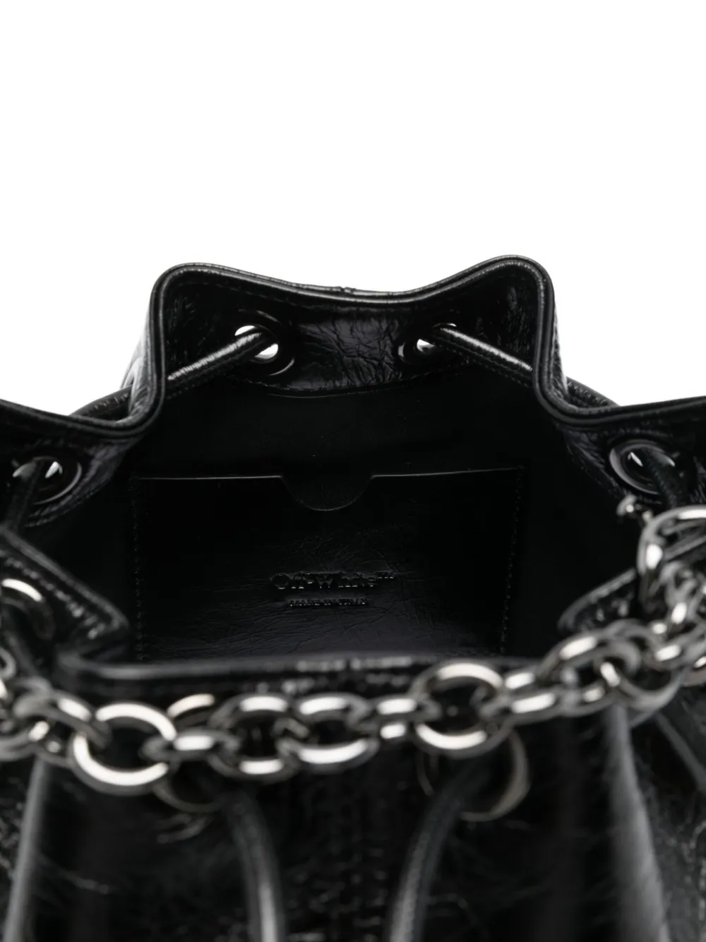 Off-white Dumbo Drawstring Bucket Bag In Black
