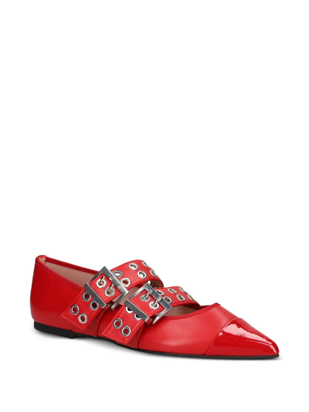 Pretty Ballerinas Ballerina's met gesp en ringlets - Rood