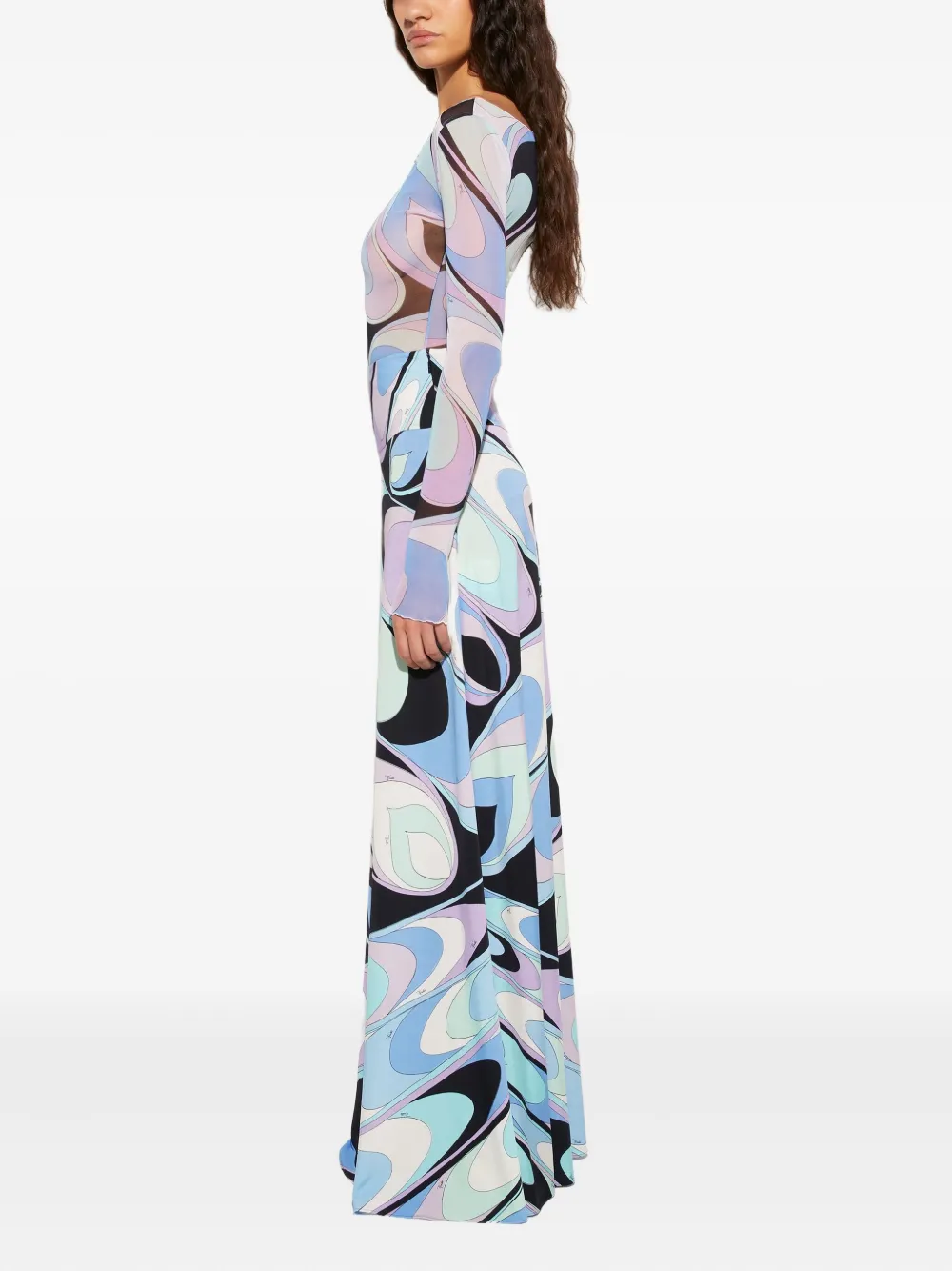 PUCCI Rok met onde-print Blauw