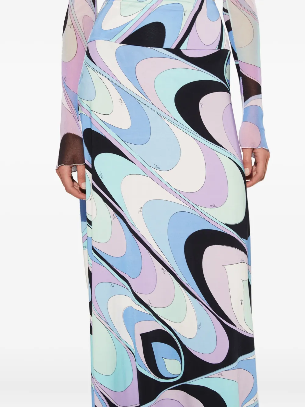 PUCCI Rok met onde-print Blauw