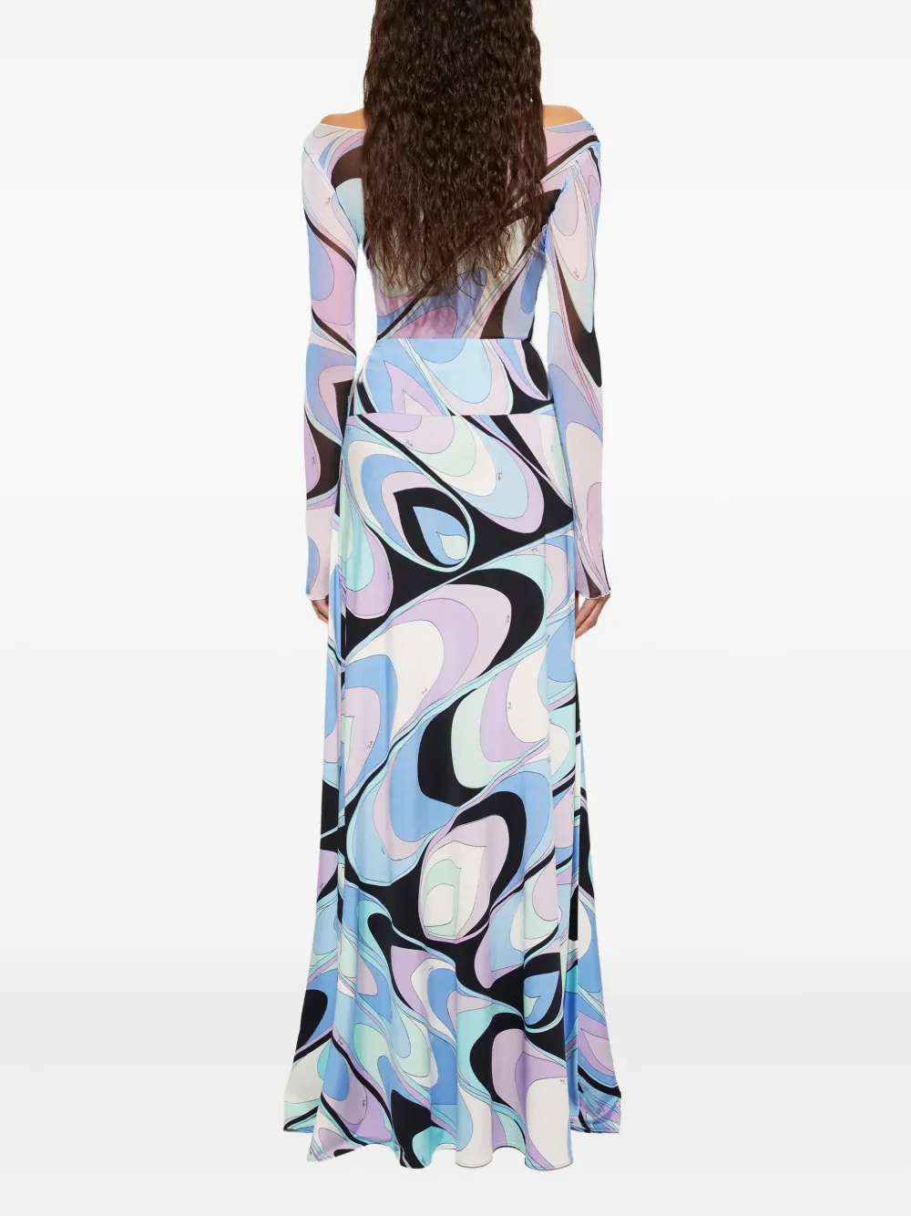 PUCCI Rok met onde-print Blauw