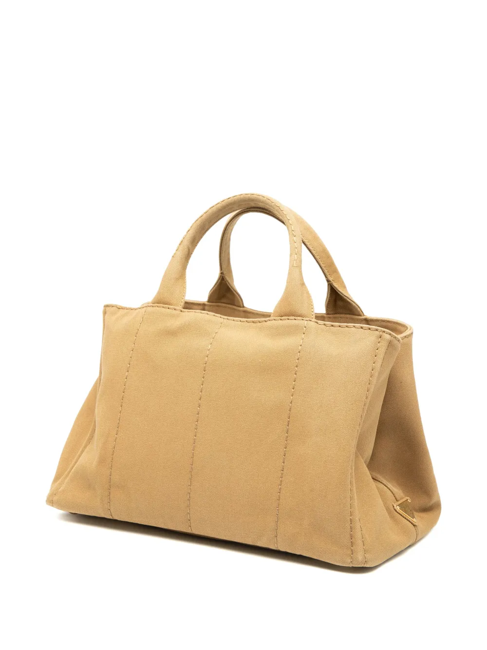 Pre-owned Prada 2013-2025 Canvas Canapa Logo Satchel In Brown