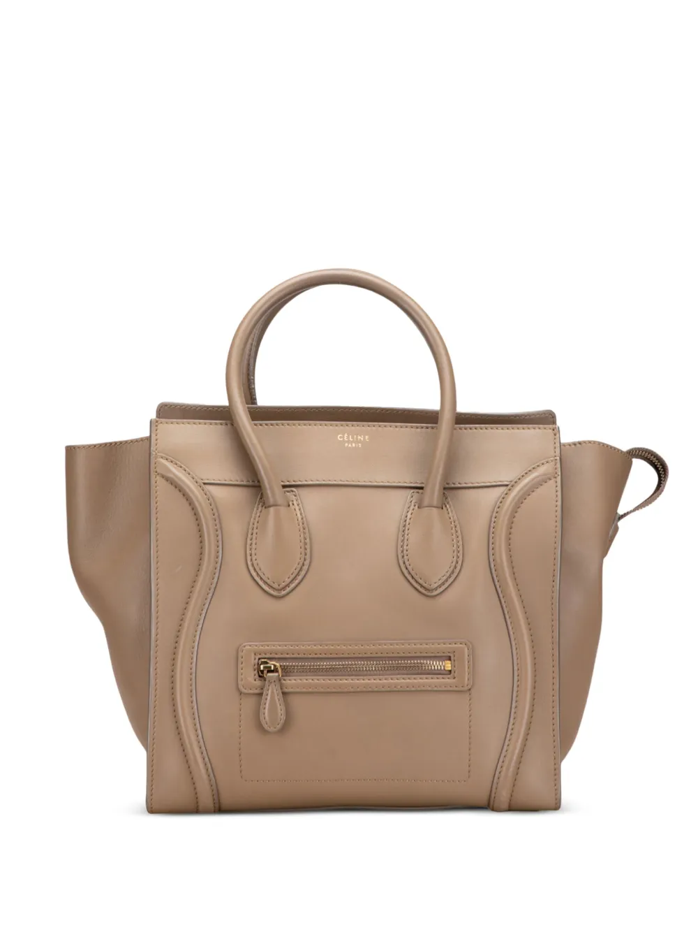 Celine Pre-Owned 2012 ミニ スムースカーフ ラゲージ ハンドバッグ - ブラウン Celine Pre-Owned 2012 ミニ スムースカーフ ラゲージ ハンドバッグ - ブラウン