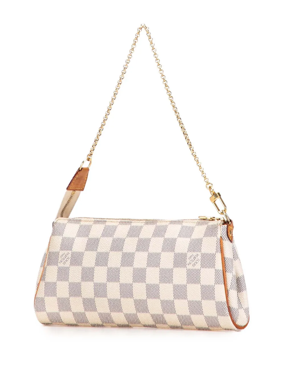 Pre-owned Louis Vuitton 2011 Damier Azur Eva Satchel In White