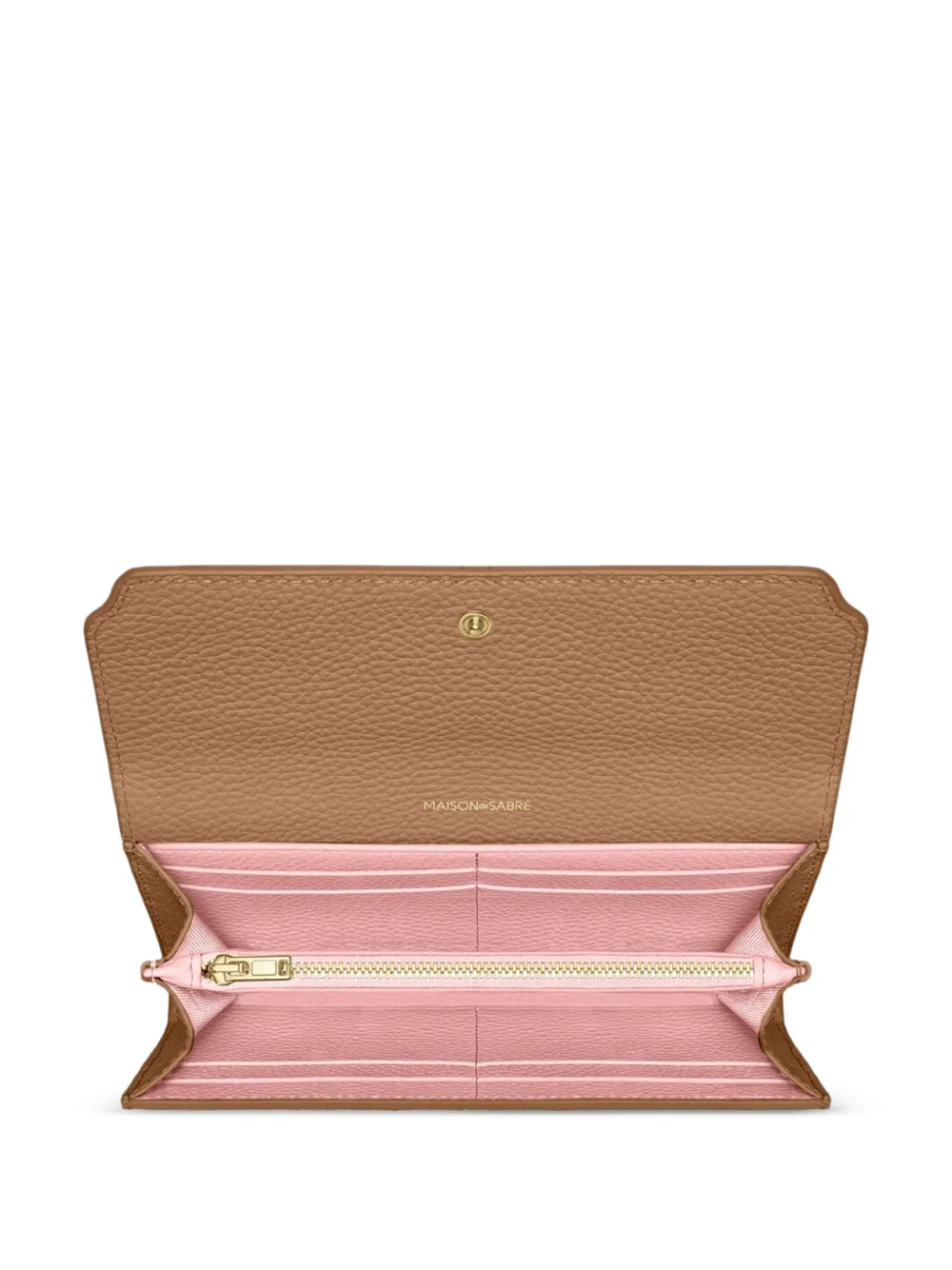 MAISON de SABRÉ Leren portemonnee met omslag Beige