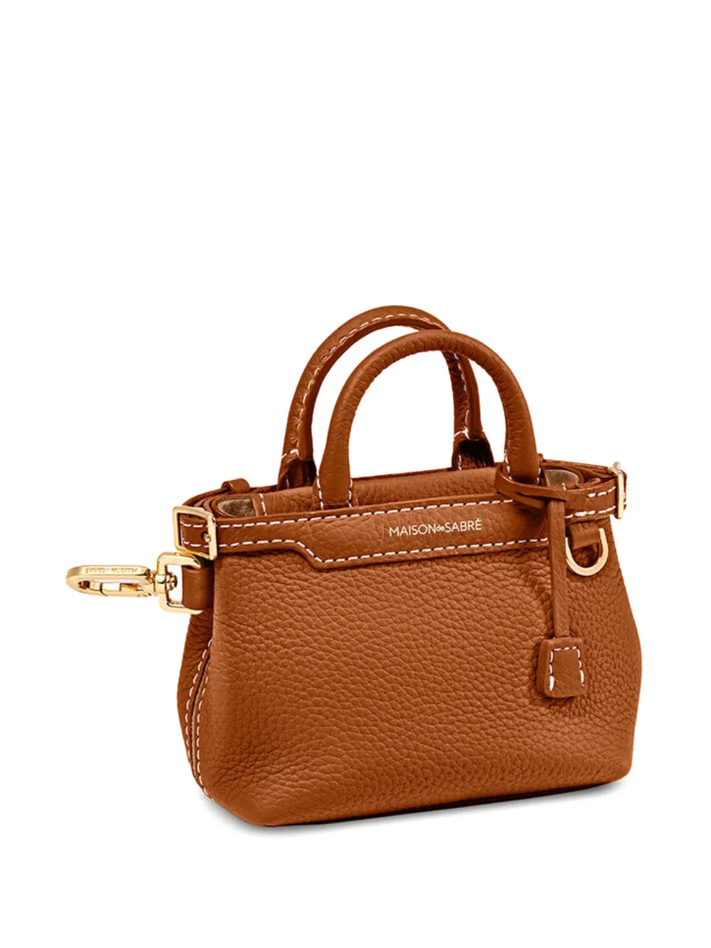 MAISON de SABRÉ Sabrémoji Palais leren tassenbedel Bruin