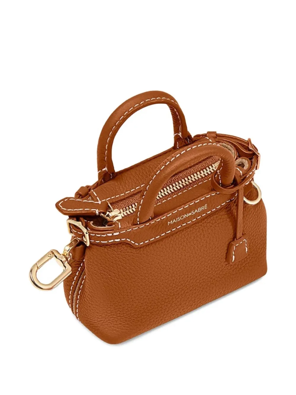 MAISON de SABRÉ Sabrémoji Palais leren tassenbedel Bruin