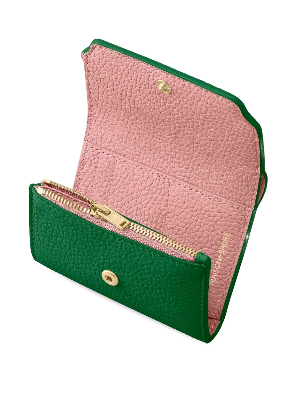 MAISON de SABRÉ Portafoglio tri-fold in pelle - Verde