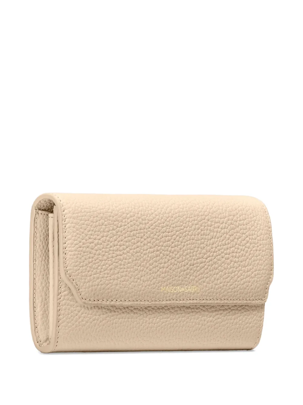  Maison De Sabré Flap Leather Long Wallet - Neutrals 