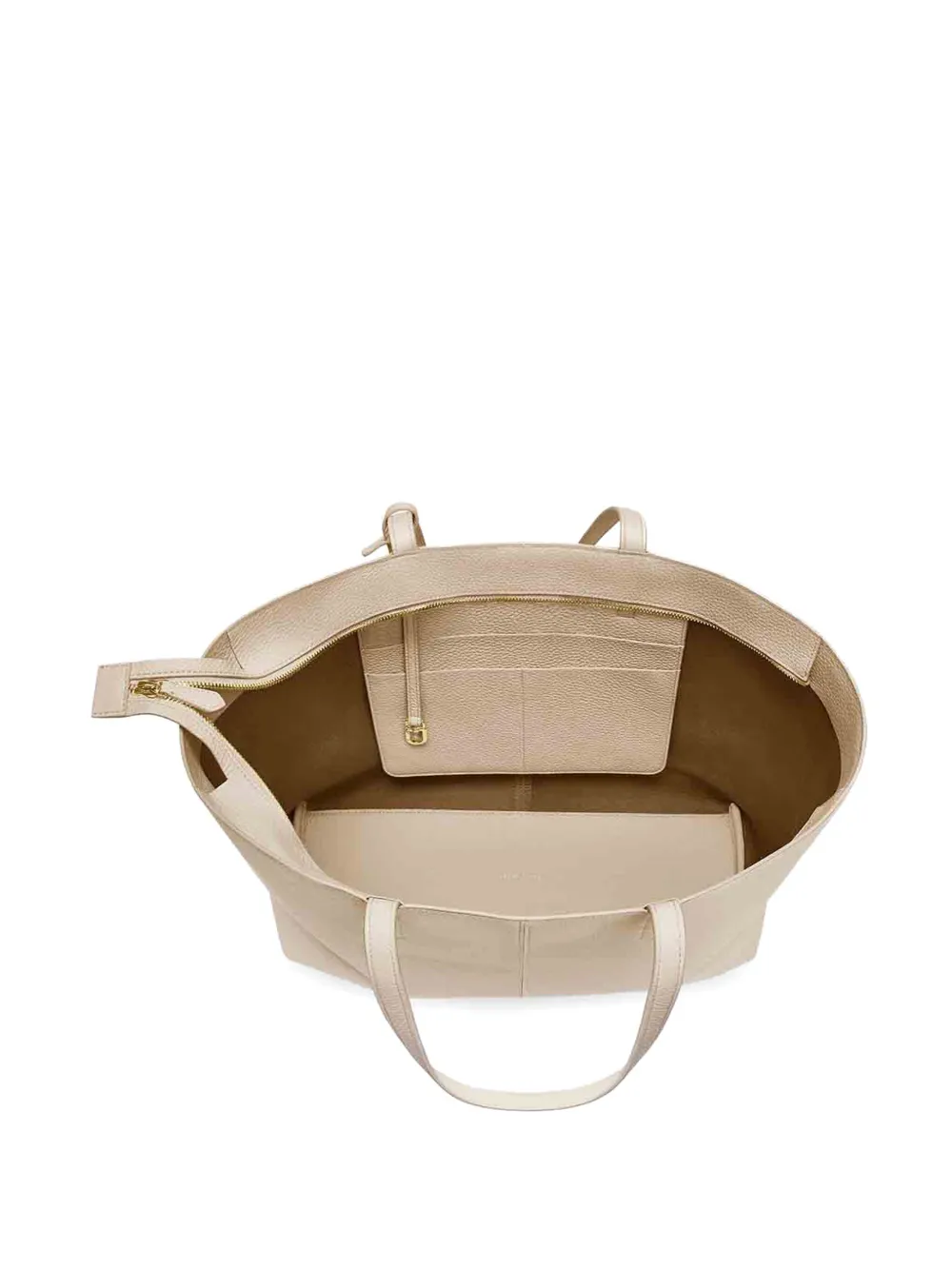 MAISON de SABRÉ Leren shopper met rits Beige