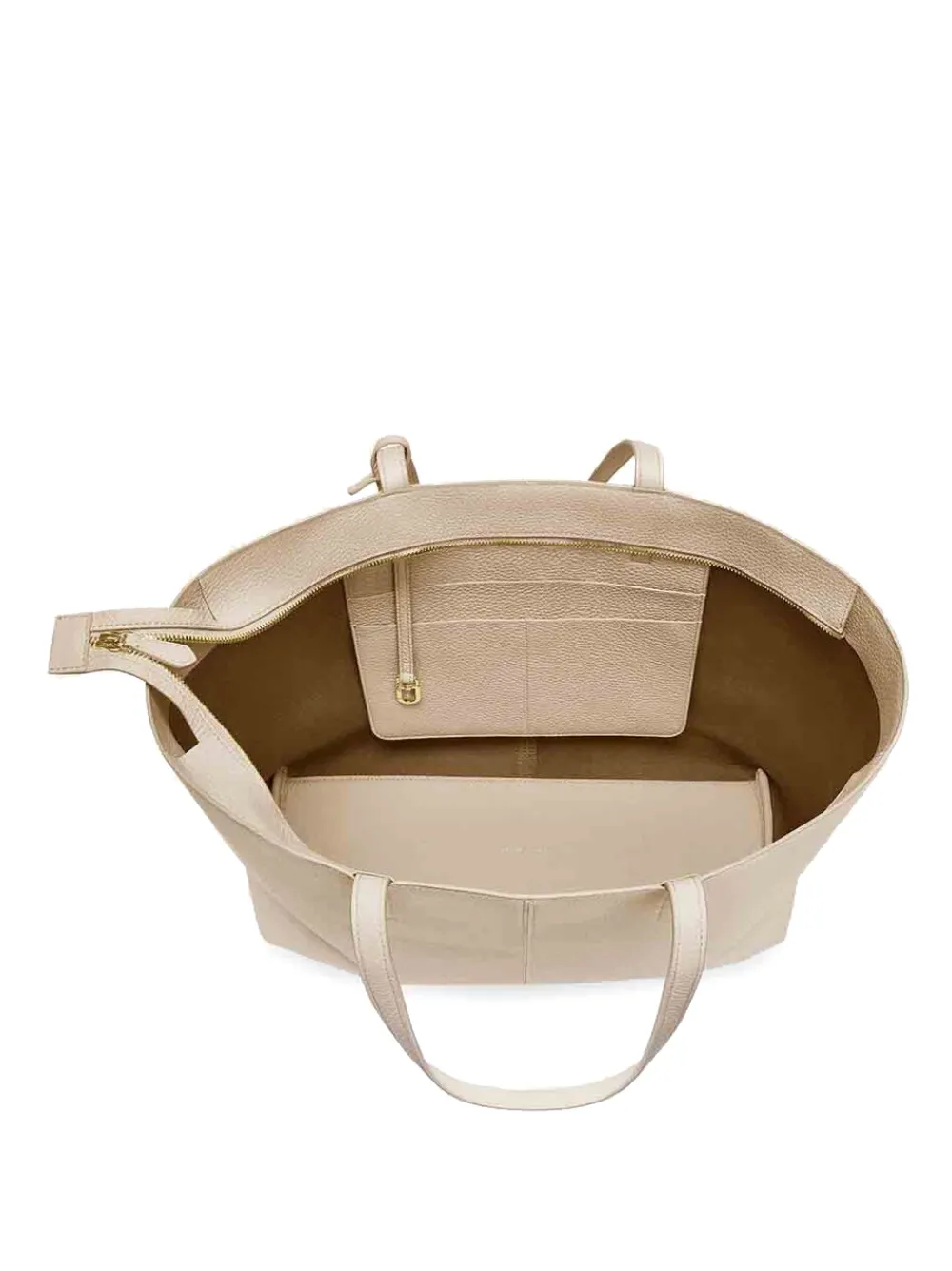 MAISON de SABRÉ Leren shopper met rits Beige