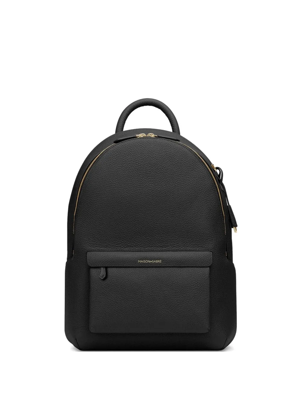 Maison De Sabre Zip Leather Backpack In Black