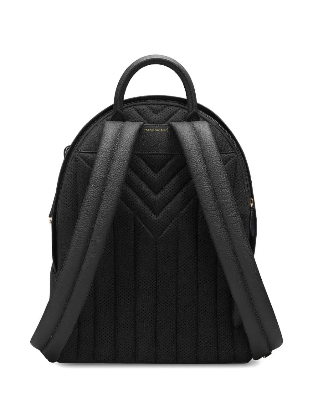 Maison De Sabre Zip Leather Backpack In Black