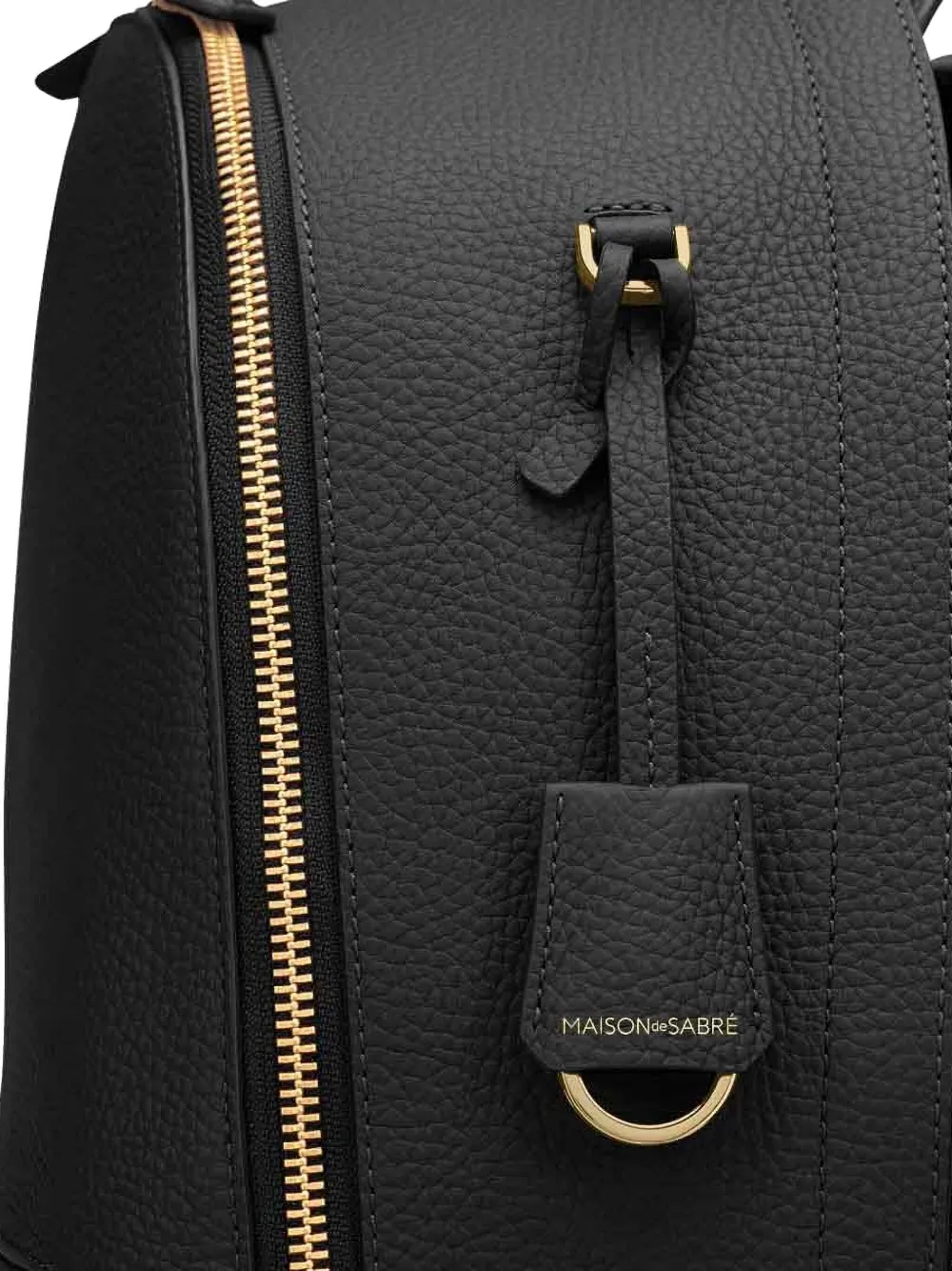 Maison De Sabre Zip Leather Backpack In Black