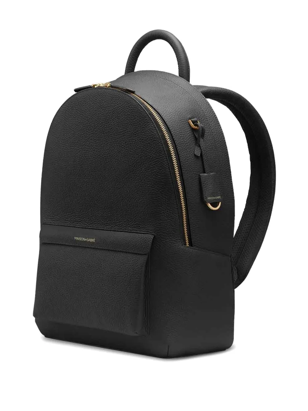 Maison De Sabre Zip Leather Backpack In Black