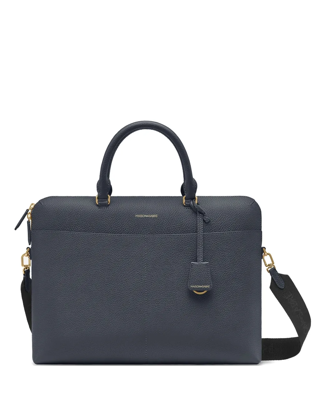 MAISON de SABRÉ laptopväska i läder med dragkedja | blå | Image 1