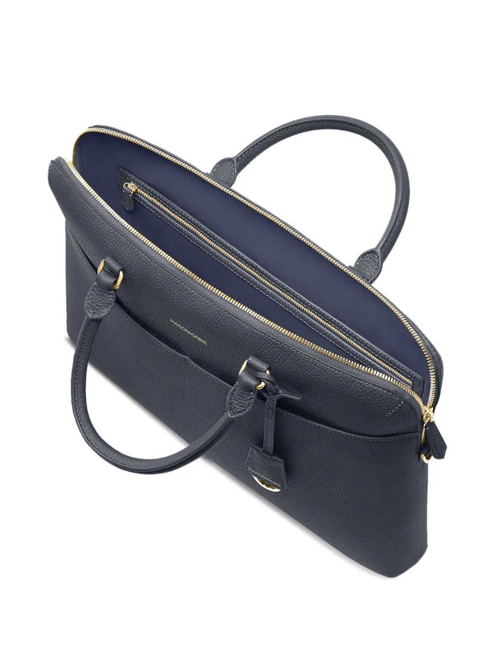 MAISON de SABRÉ Leren laptoptas met rits Blauw