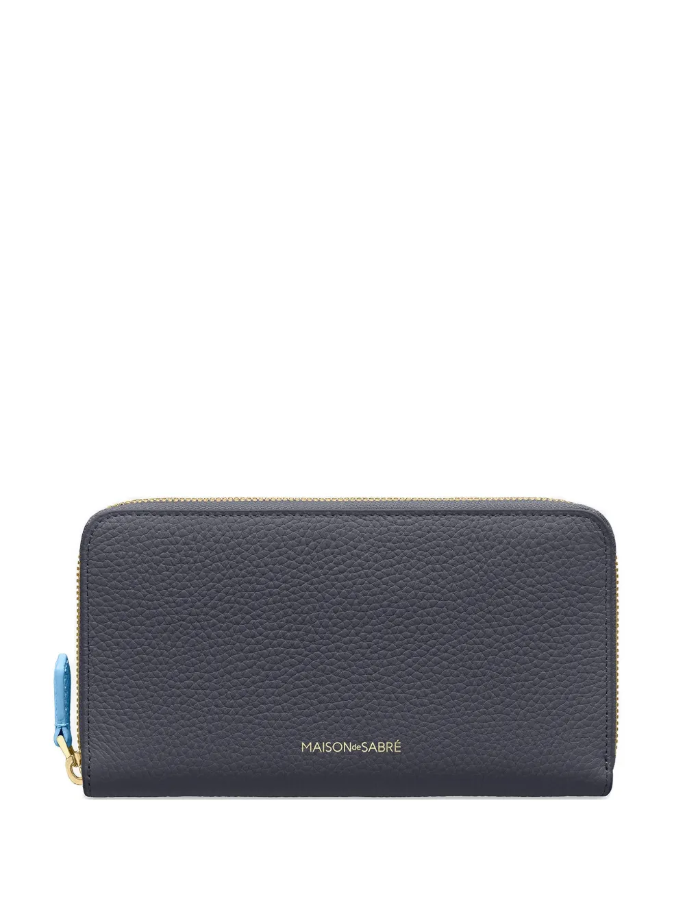 Maison De Sabre Zip Leather Long Wallet In Brown