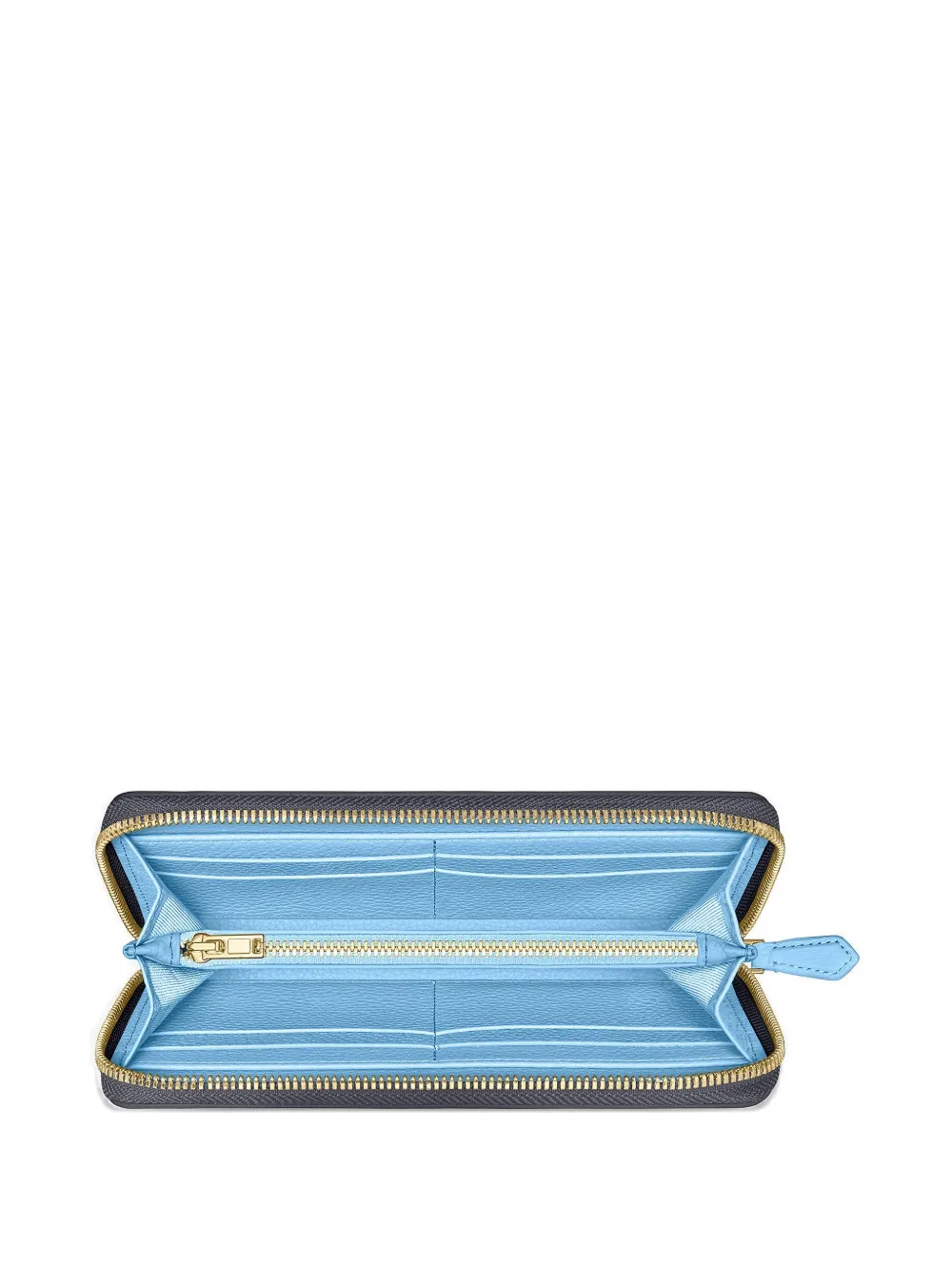 Maison De Sabre Zip Leather Long Wallet In Brown